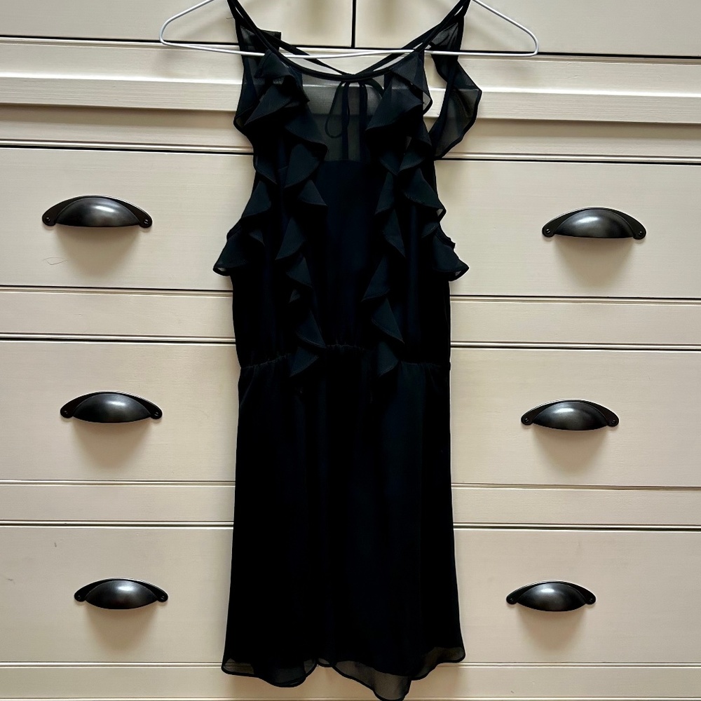 Black BCBG Short Ruffle Dress